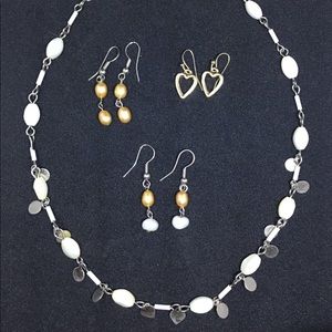 Stone and pearl necklace special